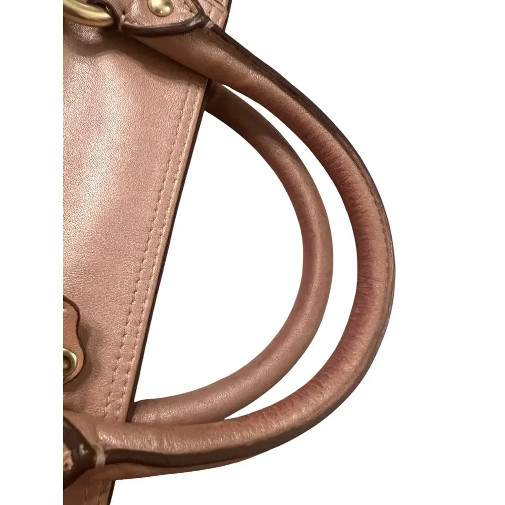 Coach Woman's Ashley Size Y2K Blush Pink Large Soft Leather Classic Top Handle